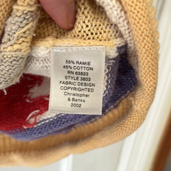 Cotton Blend Women’s Sweater Top Cardigan Large Southwestern Patchwork Colorful - Picture 6 of 16